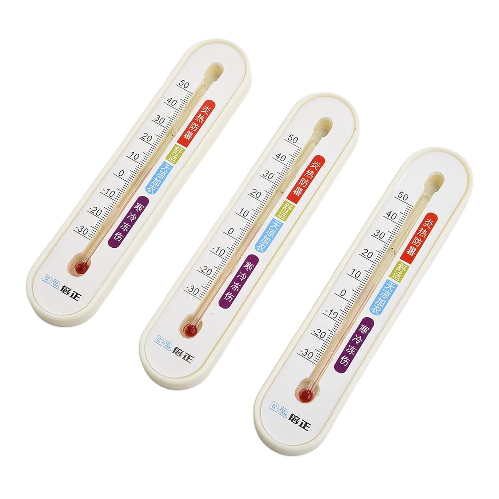 3Pcs Wall Thermometer Indoor Outdoor Mount Garden Greenhouse Home Humidity  Meter