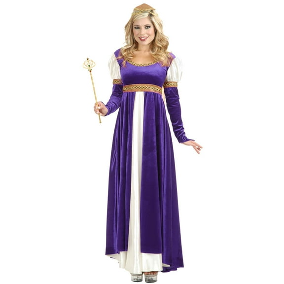Women's Lady Of Camelot Dark Age Renaissance Purple Dress Costume XS 3-5