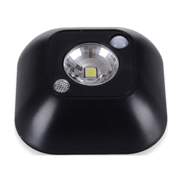WIFKLSIIPG LED Mini Wireless Infrared Motion Sensor Night Light Wall Emergency Wardrobe Cabinet Night Lamp atmosphere light(Black)