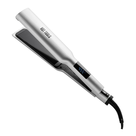 Hot Tools Pro Signature Alaciadora Black Titanium, 1.5 pulgada, Plata