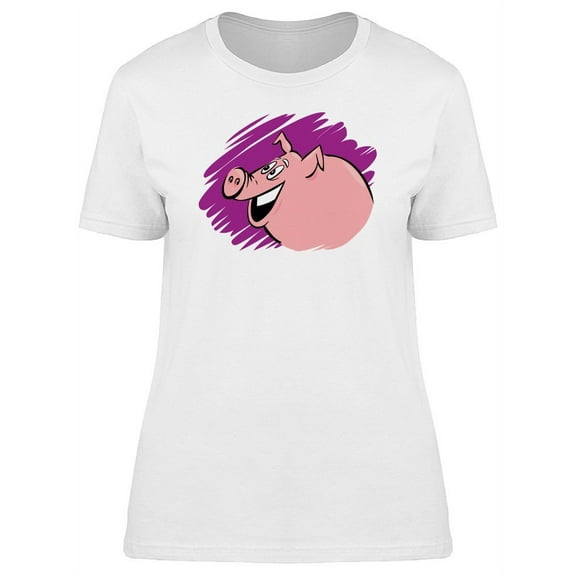 Cool Pig Cartoon T-Shirt Women -Image by Shutterstock, Female XX-Large
