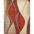 thumbnail image 1 of Unique Loom Automne Vagues Zone Tapis 9' x 12' Rectangulaire Multi/Beige, 1 of 2