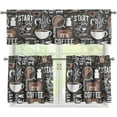 thumbnail image 1 of Coffee Kitchen Curtains Window Curtains and Valances Set Farmhouse Short Tier Curtain for Kitchen Small Kitchen Decoration, 1 of 1