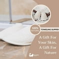 thumbnail image 7 of Eco Bath London Natural Toweling Slippers - Luxury GOTS Certified 100% Organic Cotton Indoor Slippers for Bath and Home, 7 of 7
