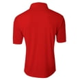 thumbnail image 2 of A4 Solid Interlock Polo For Men in Scarlet | N3261, 2 of 3