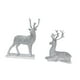 thumbnail image 4 of Estatua de reno, figuritas de ciervo, decoración divertida para escritorio, estatua de alce y ciervo de resina Plata, 4 of 9