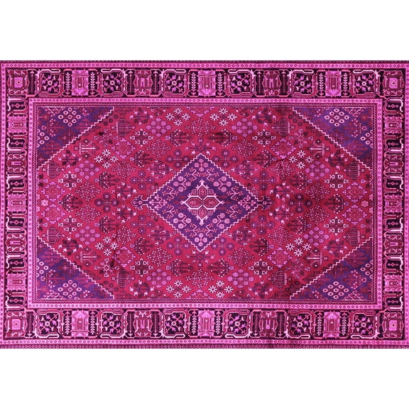 Ahgly Company Indoor Rectangle Persian Pink Traditional Area Rugs, 5' x 7'