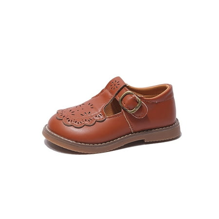 

Bellella Kids Loafers Comfort Flats Soft Sole Dress Shoe Lightweight Moccasins Uniform Party Shoes Light Brown 6.5C