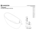 thumbnail image 5 of Kingston Brass VTRS632927 63-Inch Acrylic Oval Single Slipper Freestanding Tub with Drain in Glossy White, 5 of 6