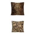 thumbnail image 1 of 2pcs 18 '' X 18 '' Corto Cojín De Piel Decorativo Almohada Cubre Animal Tema Imprimir Square Throw Funda De Almohada De Colchón BLESIY Funda de almohada de estampado de animales, 1 of 8