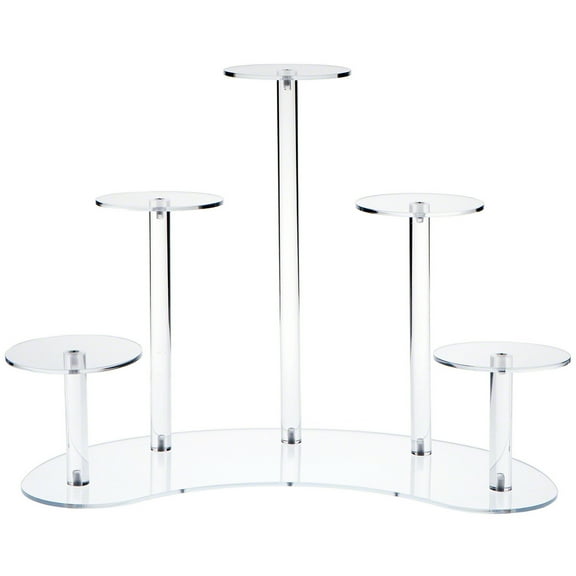 Plymor Clear Acrylic Multi-Pedestal Display Riser, 18.5" H x 25" W x 13" D