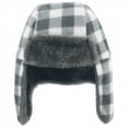 thumbnail image 3 of Hudson Baby Unisex Baby Trapper Hat, Mitten and Bootie Set, Charcoal White Plaid, 18-24 Months, 3 of 6