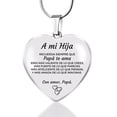 thumbnail image 1 of Collar de acero inoxidable con colgante de corazón de melocotón y llavero de amor, regalo de Navidad con personalidad, 1 of 6
