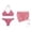 D115/Pink, variant on Afdoent Bikini Sets For Women 3 Piece Bathing Suits Halter Bathing Suits With Cover Up Skirt Vintage Swimwear