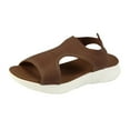 thumbnail image 2 of Clear Sandals for Women, Women Solid-Color Casual Fashionable Hollow Low-Heel Sandals, 2 of 5