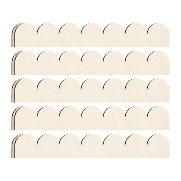 10 molduras decorativas de madera en forma de abanico para vallas. 40 cm x 65 cm x 03 cm