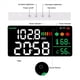 thumbnail image 2 of 2X Medidor de Decibelios 4 en 1, Medidor de de Sonido WiFi Montado en la Pared Reloj Digital Medidor de Temperatura y Humedad, Medidor de 30-130DBA DB, 2 of 5