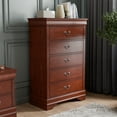 thumbnail image 3 of Furniture of America Rycia Traditional 5-Drawer Chest, Cherry, 3 of 16