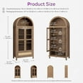 thumbnail image 2 of TYBOATLE 71" Tall Arched Pantry Cabinet with Innovative Drawer, Kitchen Cabinet with Anti-Tipping Device and Glass Door, Versatile Cupboard for Kitchen, Dining, Natrual, 2 of 9