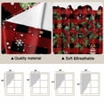 thumbnail image 5 of Christmas Tree Swag Valances for Windows, Kitchen Curtains 36 Inch Length 2 Panels Set, Winter Xmas Ball Snowy Red Black Plaid Short Curtains for Small Windows Rod Pocket Cafe Curtains Drapes 28"x36", 5 of 8