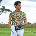 thumbnail image 6 of Balery Vegan1 Printed Men’s Short Sleeve Polo Shirt, Midweight Men's Shirt,Golf Polo shirts -, 6 of 9