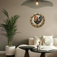 thumbnail image 5 of Wall Clock Decorative - Rustic Colorful Rooster-B Print 2D Vintage Wall Clocks Battery Operated Silent Non-Ticking for Bedroom, Living Room, Kitchen, Office, Classroom, 10 Inch, 5 of 7