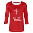 thumbnail image 5 of Daisyyozoid Nouvelles Arrivées Hauts pour Femmes Joyeuses Pâques Col Rond Manches Longues Haut Manches Longues Col Rond Chemise, 5 of 5