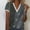 Grey, variant on Under 10$! Summer Plus Size Shirt for Women 2024 Fashion V-Neck Lace Patchwork Printed Short Sleeve Casual Tops Blouse Save 20% On Gift for Women!