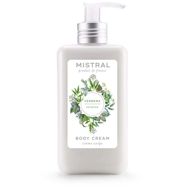 Mistral Crema Corporal Orgánica Karité y Oliva - Verbena de Limón - Hecho en Francia 10 Fl Oz