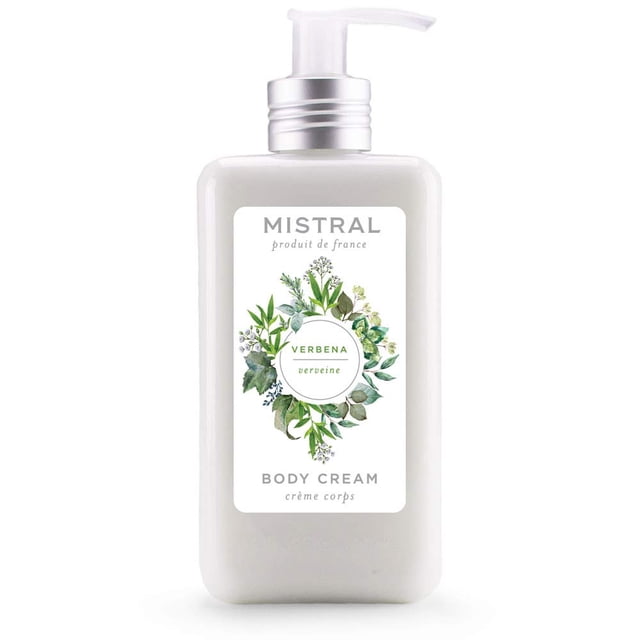 Mistral Crema Corporal Orgánica Karité y Oliva - Verbena de Limón - Hecho en Francia 10 Fl Oz