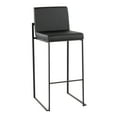 thumbnail image 2 of Cterwk 40.5" Height Set of 2 Faux Leather Seat Barstool with Black Metal Frame, Upholstered Bar Stools for Bar, Dining Room, Kitchen, Black, 2 of 5