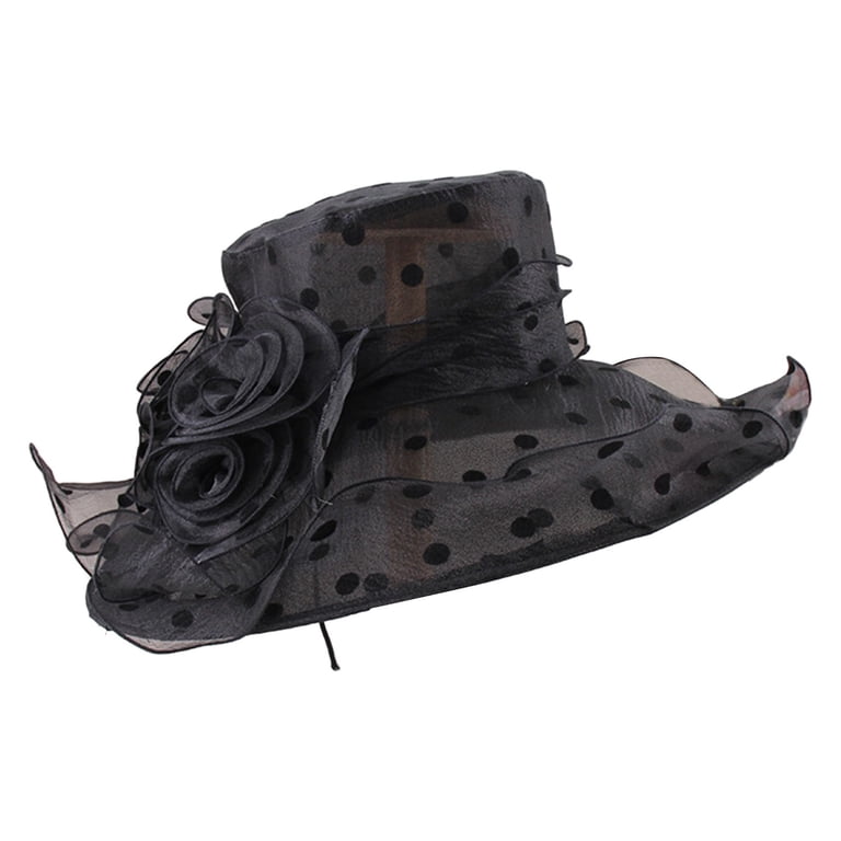 Clearance Sale!! Derby Hats for Women Polka Dot, Women display picture 1