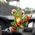 thumbnail image 4 of Wuztai Christmas Frog Car Pendant, Rearview Mirror Hanging Ornament for Backpack Keychain, Holiday Gift Accessory, 4 of 4
