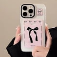 thumbnail image 4 of Korean Cute Bowknot Card Holder Phone Case For iPhone 16 15 14 13 12 11 Pro Max X XR 7 8 Plus SE2 Wallet Shockproof Soft Cover, 4 of 4