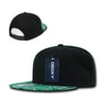 thumbnail image 2 of Decky 1093 6 Panel High Profile Structured Bandanna Bill Snapback Hat-Black/Kelly, 2 of 6