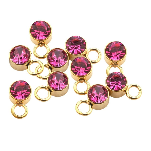 segolike Crystal Charms Jewelry Making Rose Red 4mm Rose Red 4mm