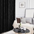 thumbnail image 4 of ZMLEVE Blackout Kitchen Curtains, 45 Inch Length, Pack of 2 - Thermal Insulated Curtains, Dots Pattern, Curtains for Small Windows (52 x 45 Inch, Black, Set of 2), 4 of 7