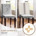 thumbnail image 4 of Simple Farmhouse Style,Chair Back Cover for Dining Room Set of 8,Abstract Grey Geometric Stripe Removable Kitchen Chair Slipcovers,Washable Seat Protector for Restaurant Party Banquet Wedding Décor, 4 of 9