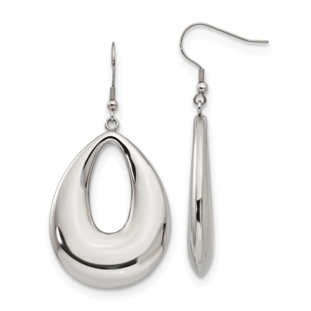 Stainless Steel Teardrop Dangle Shepherd Hook Earrings Drop