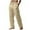 Beige, variant on Men's Casual Pants Cotton And Linen Elastic Waist Blended Breathable Comfortable Soft Beach Casual Trousers Full Length Pants Sweatpants for Men Black S