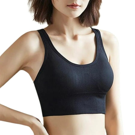

huanledash Women Bra Solid Color Lightweight Stretchy Quick Dry Intimacy U Neck Hollow Out Padded Push Up Sports Brassieres Daily Clothes