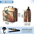 thumbnail image 3 of Zipper Binder with Shoulder Strap 2 inch 3 Ring Waterproof File Folder Organizer Bag 500 Sheet Majestic Peacock, 3 of 8