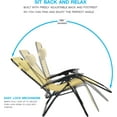 thumbnail image 6 of Oversized Patio Chair with Leg Stabilizers and Big Cupholder, Adjustable  Folding Reclining Outdoor Chair with Pillow, 6 of 17