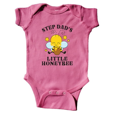 

Inktastic Cute Bee Step Dad s Little Honeybee with Stars Gift Baby Boy or Baby Girl Bodysuit