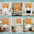 thumbnail image 6 of Weeping Flowers Tie Up Curtain Valance for Window,Adjustable Rod Pocket Window Curtains Shades,Orange Spring Floral Botanical Art Light Filtering Valance Drapes for Cafe Living Room Bedroom 52"x45", 6 of 9