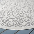 thumbnail image 4 of SAFAVIEH Cabana Henrika Ivory/Grey 2'2"X9' Runner Indoor/Outdoor Area Rug Ivory/Grey, 6'7" x 6'7" Round, 4 of 11
