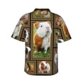 thumbnail image 3 of Guinea Pig Hawaiian Shirts For Men, Summer Short-Sleeve Relaxed-Fit Button-Down Shirts X-Large, 3 of 9