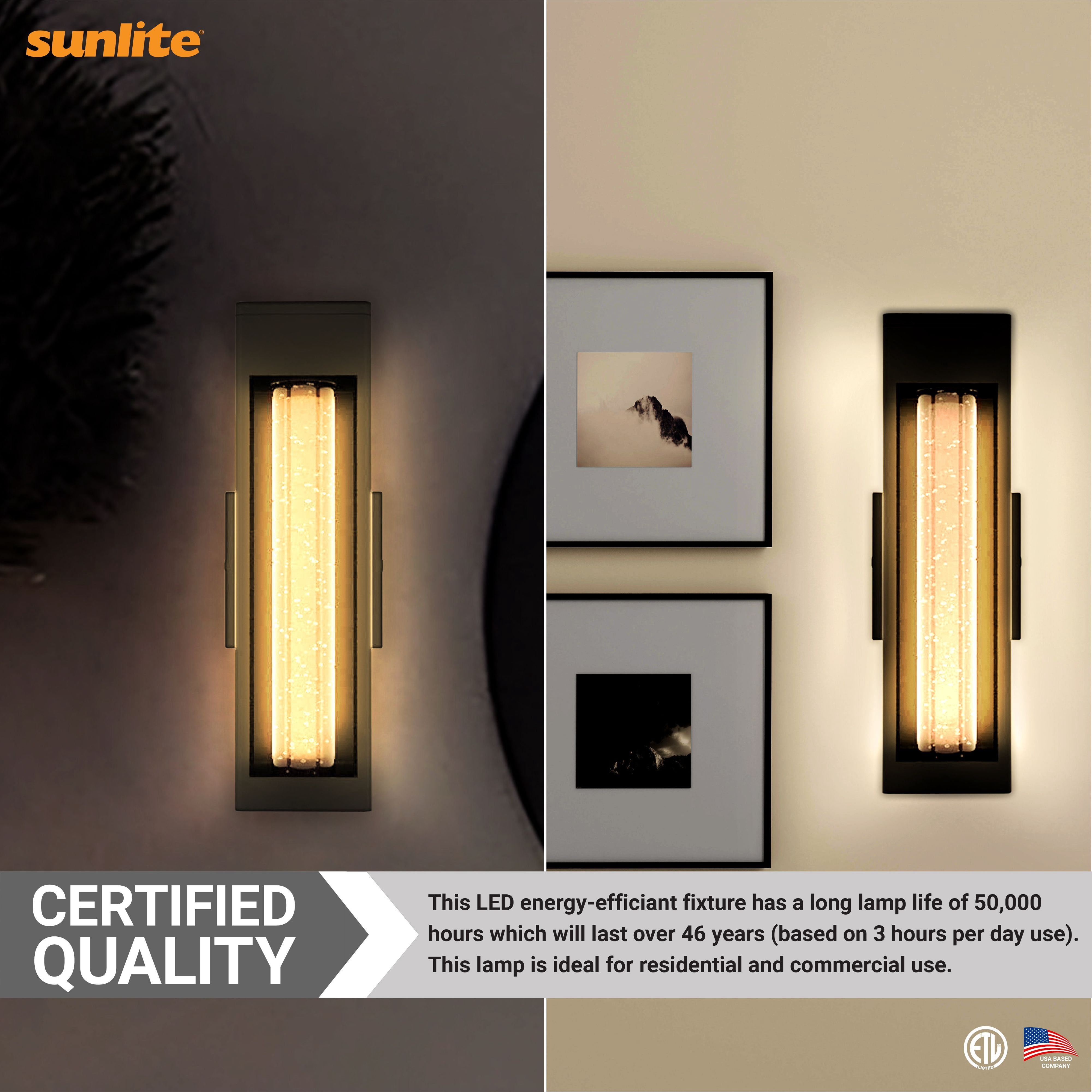 Sunlite LED Cage Raindrop Wall Sconce Light Fixture, 12 Watts, 500 Lumens, Color Selectable 30K/40K/50K, Dimmable, 120V, ETL Listed, Oil Rubbed Bronze, For Patios, Garage & Entryway Use