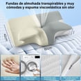 thumbnail image 2 of Almohada Memory Foam, Almohada Cervical para Aliviar el Dolor de Cuello, Almohada Ortopédica Ergonómica para Personas Que Dormir de Lado, Boca Arriba o Boca Abajo, con Fundas de Almohada, 2 of 6