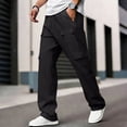 thumbnail image 2 of Men's Slim Fit Cargo Workwear Pants, Straight Leg Drawstring Elastic Waist Multi Pockets Casual Trousers Joggers, Quick Dry Breathable Lightweight Stretchy, Outdoor Hiking Gym, 2 of 9